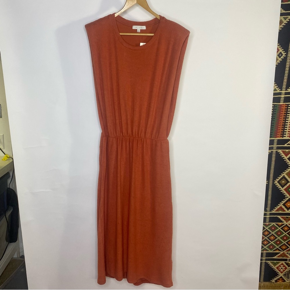 Anthropologie Rust Maxi Dress